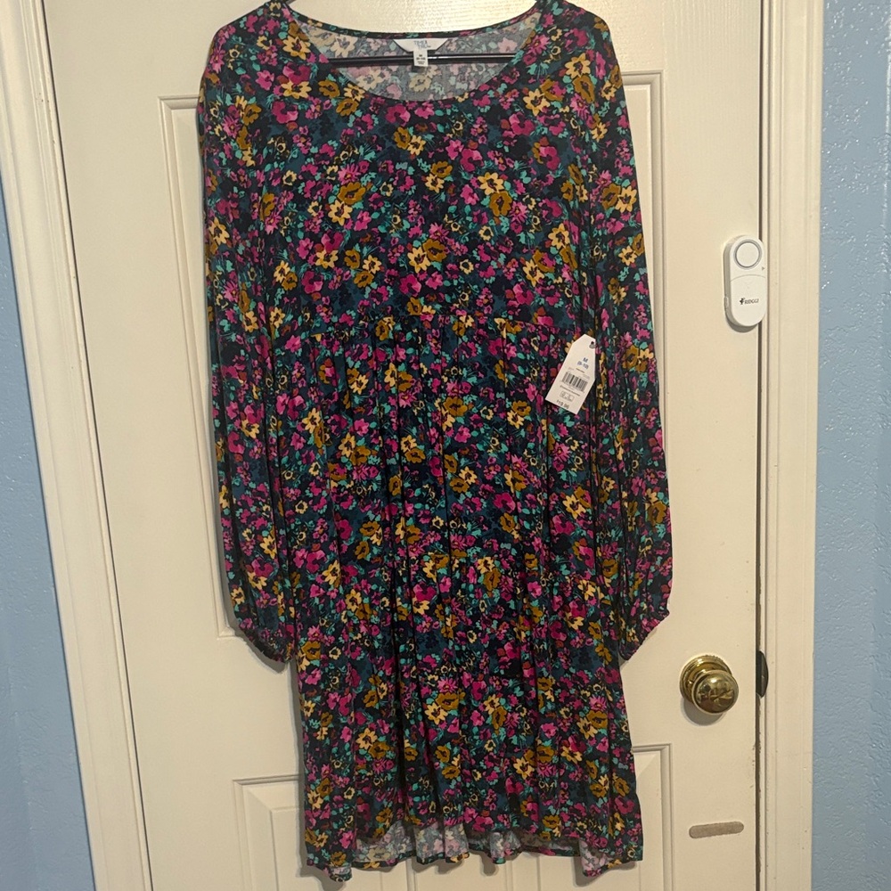 Time and Tru Vibrant Floral Blouse